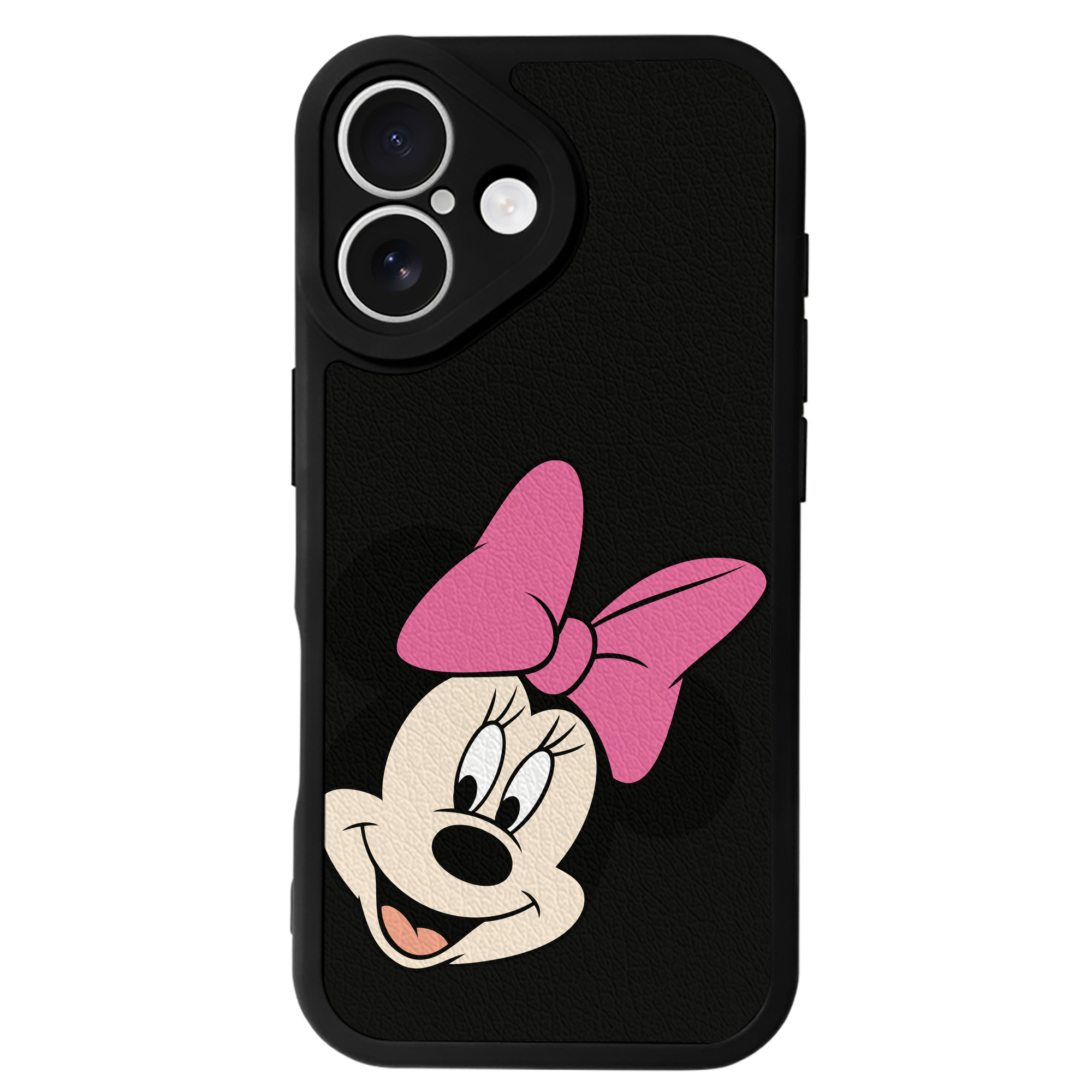 （画像用） ミッキーマウス Mickey Mouse 【iPhone 16シリーズ対応】シリコンスマホケース（レザー調） 材質：シリコン
